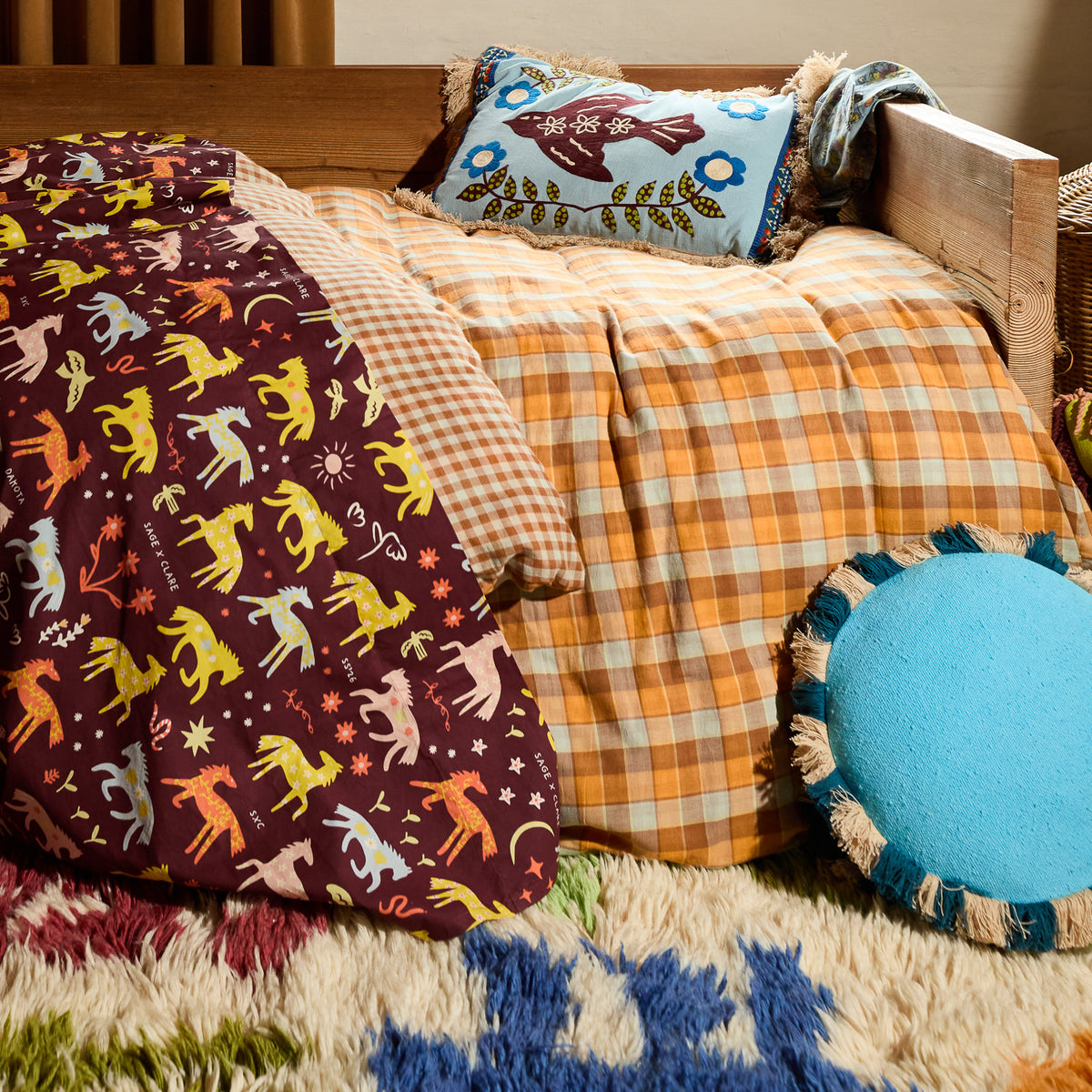 Otis Cotton Quilt Cover - Citrine Single