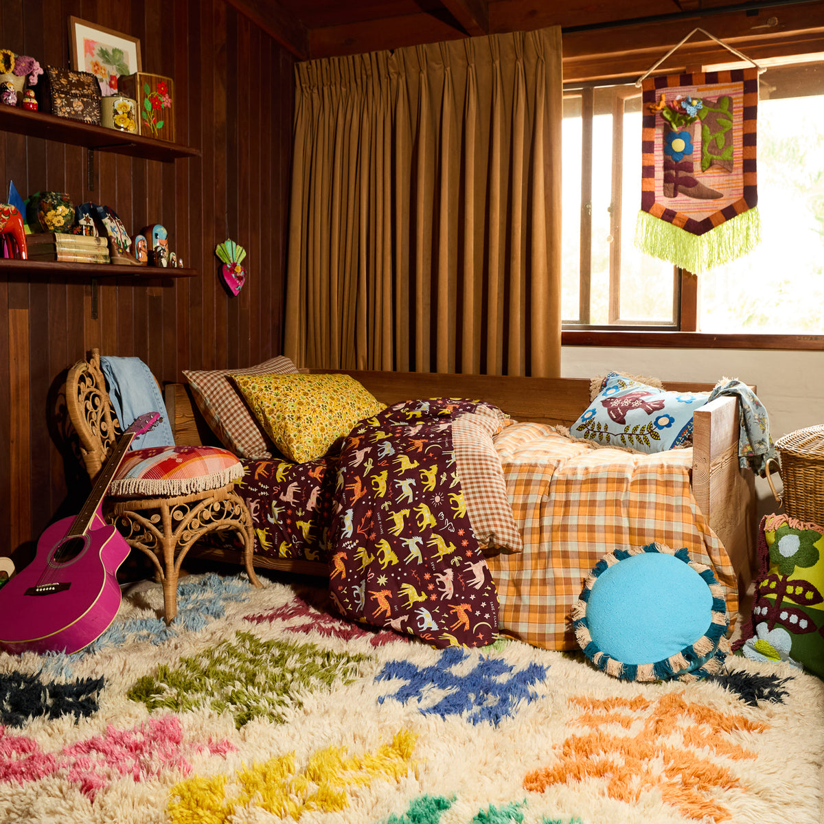 Otis Cotton Quilt Cover - Citrine Single