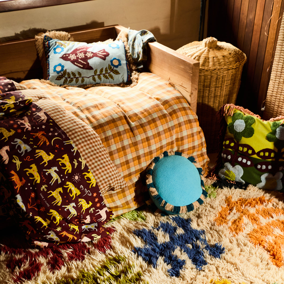 Otis Cotton Quilt Cover - Citrine Single