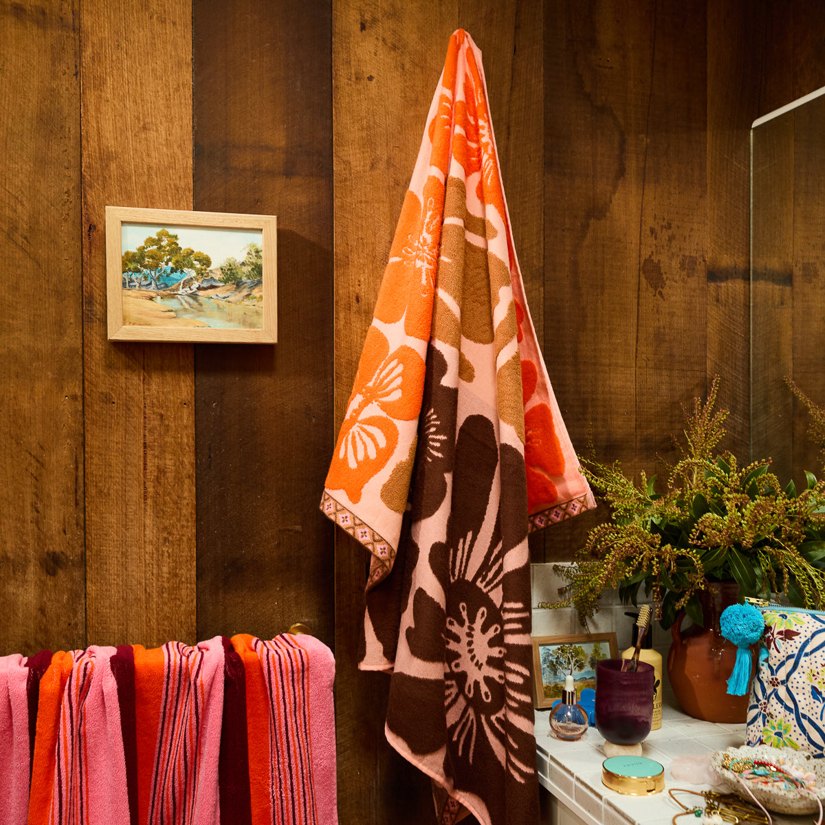 Jolene Bath Sheet - Carnelian