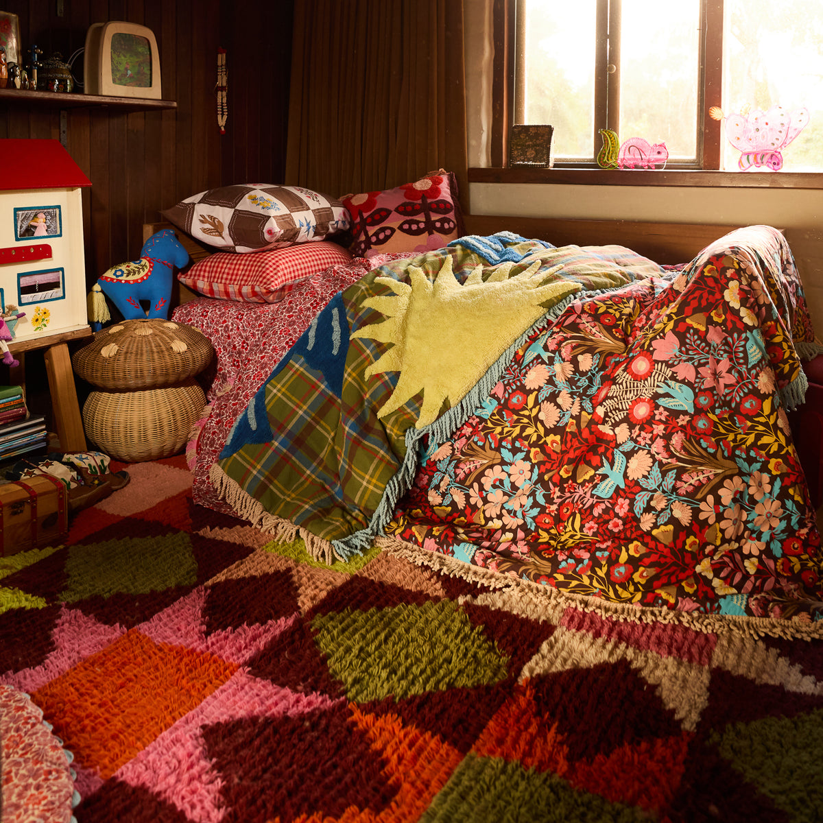 Daisy Tufted Rug - Moss