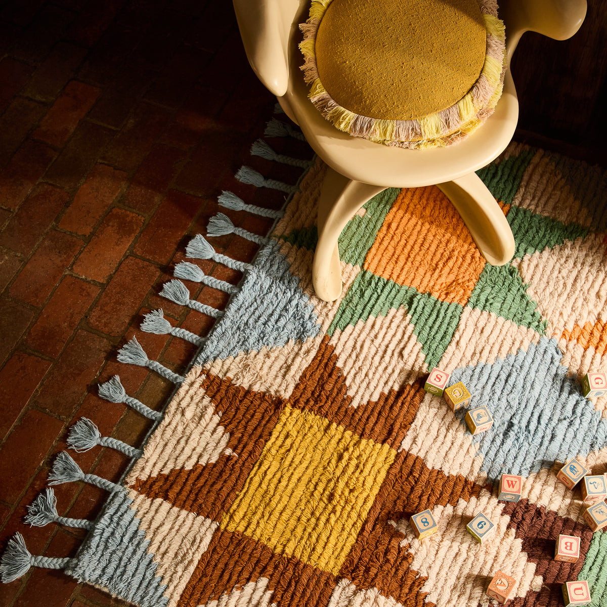 Daisy Tufted Rug - Calcite Blue