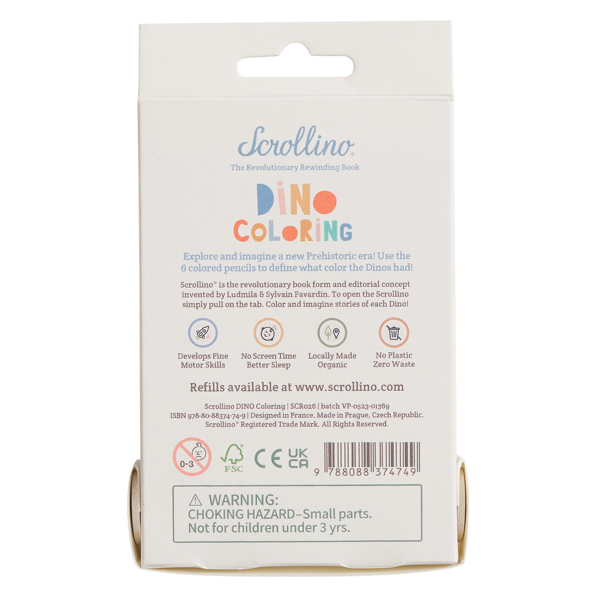 Scrollino Dino Colouring