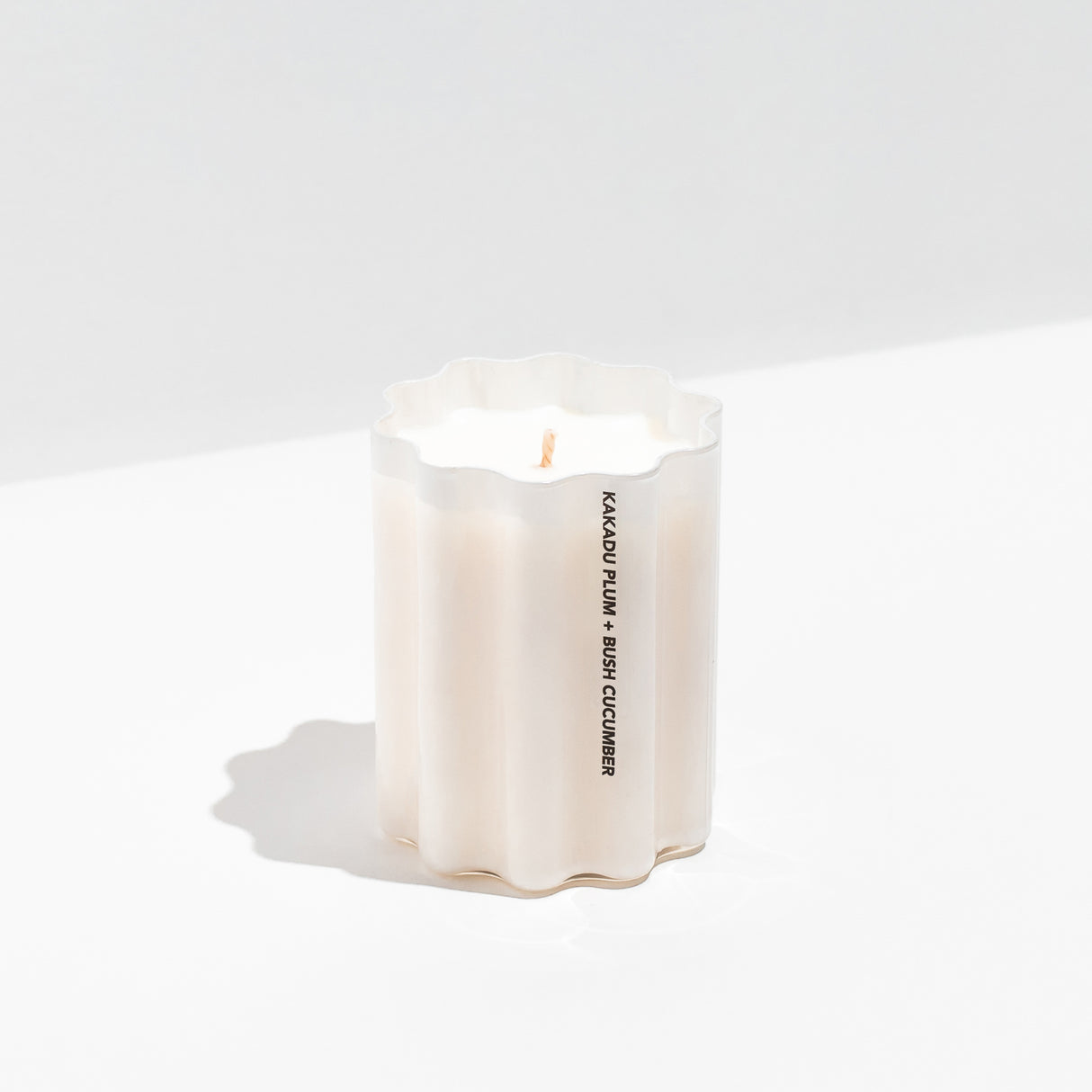Wave Candle - Plum + Bush Cucumber