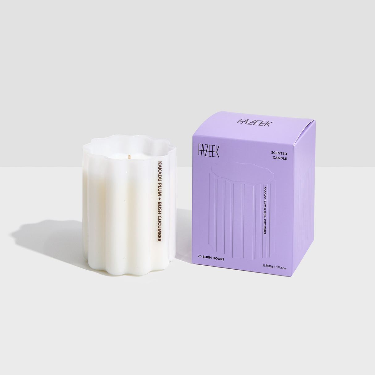Wave Candle - Plum + Bush Cucumber