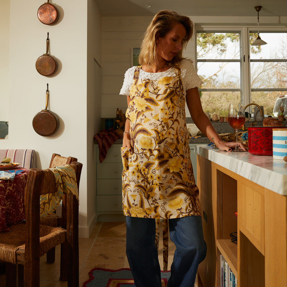 Clementine Linen Apron