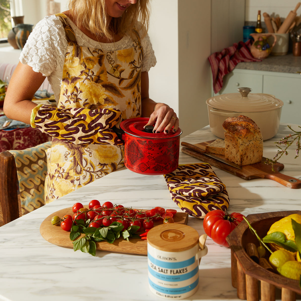 Clementine Linen Apron