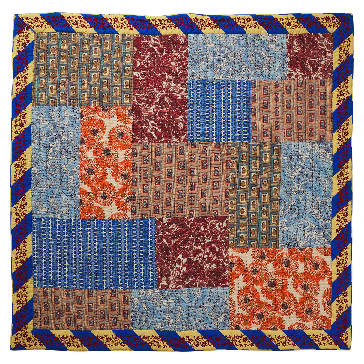 Clarice Patchwork Bedcover - Azure