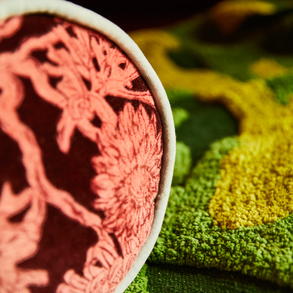 Delphine Velvet Bolster Cushion Feather Insert