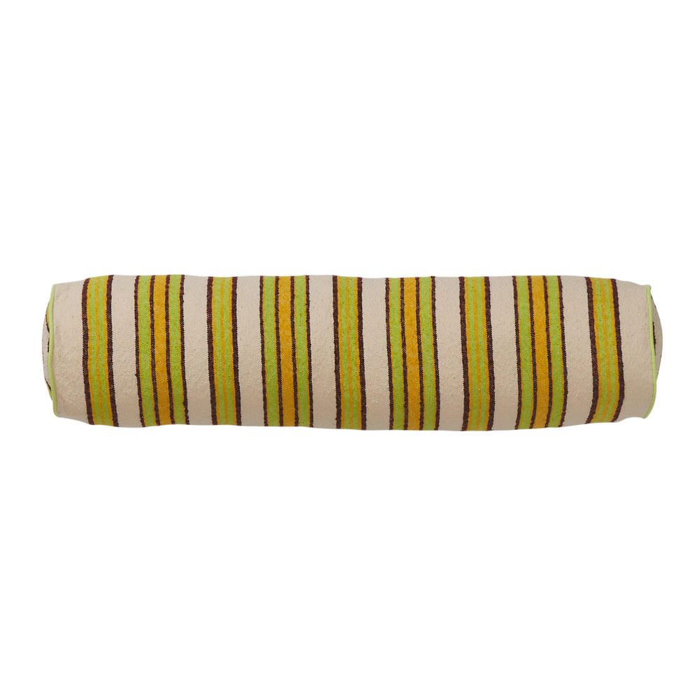 Selene Woven Bolster Cushion - Dune Feather Insert