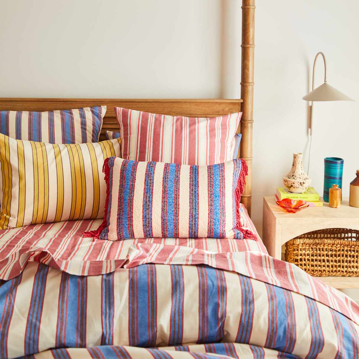 Selene Woven Cushion - Azure Feather Insert