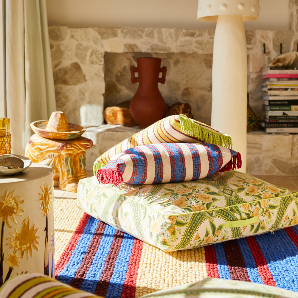 Selene Woven Cushion - Azure Feather Insert