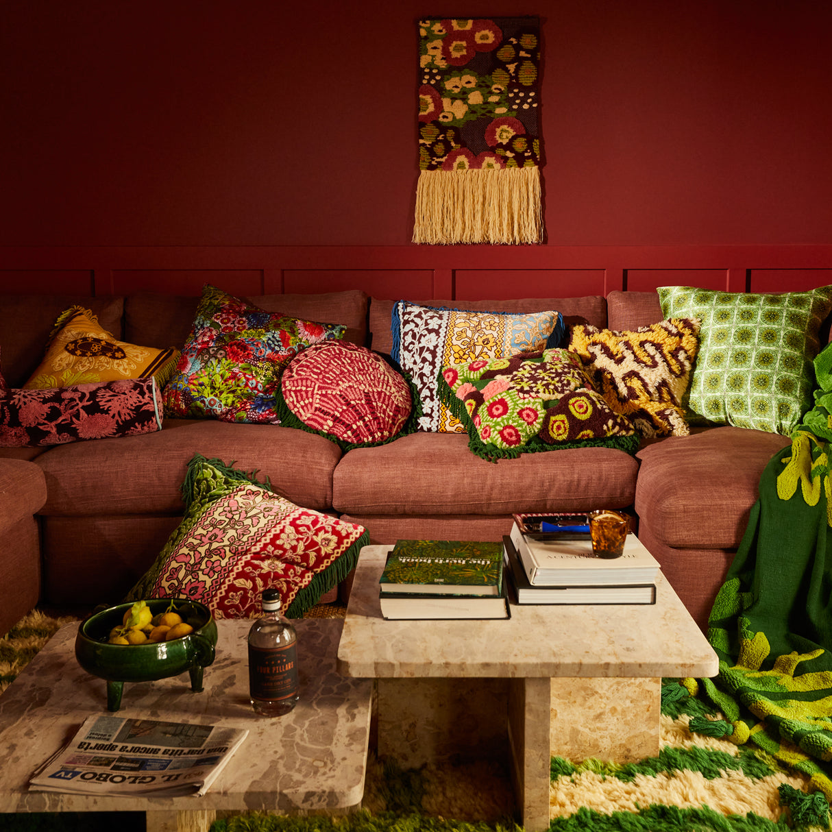 Claudelle Punch Needle Cushion Feather Insert