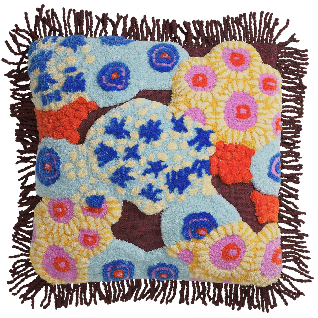 Cora Tufted Cushion - Garnet Feather Insert