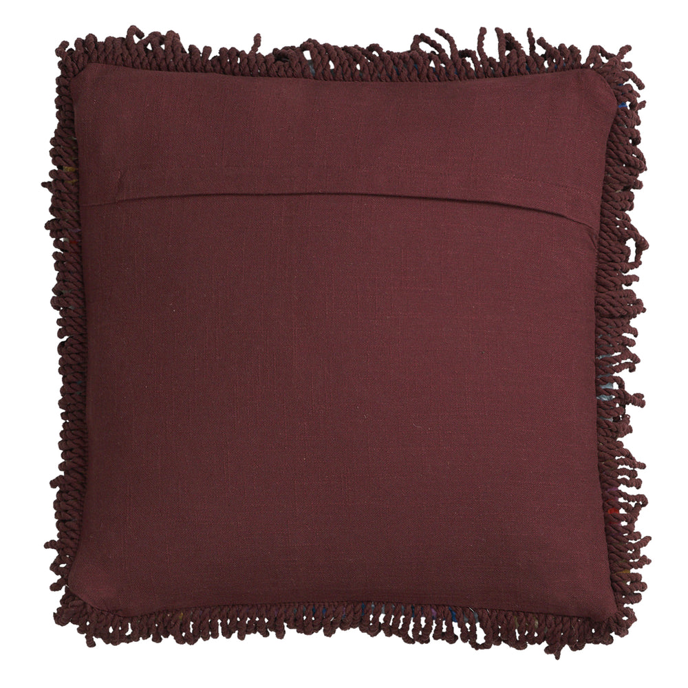 Cora Tufted Cushion - Garnet Feather Insert