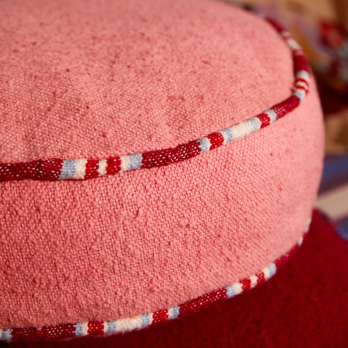 Delana Round Cushion - Hibiscus Feather Insert