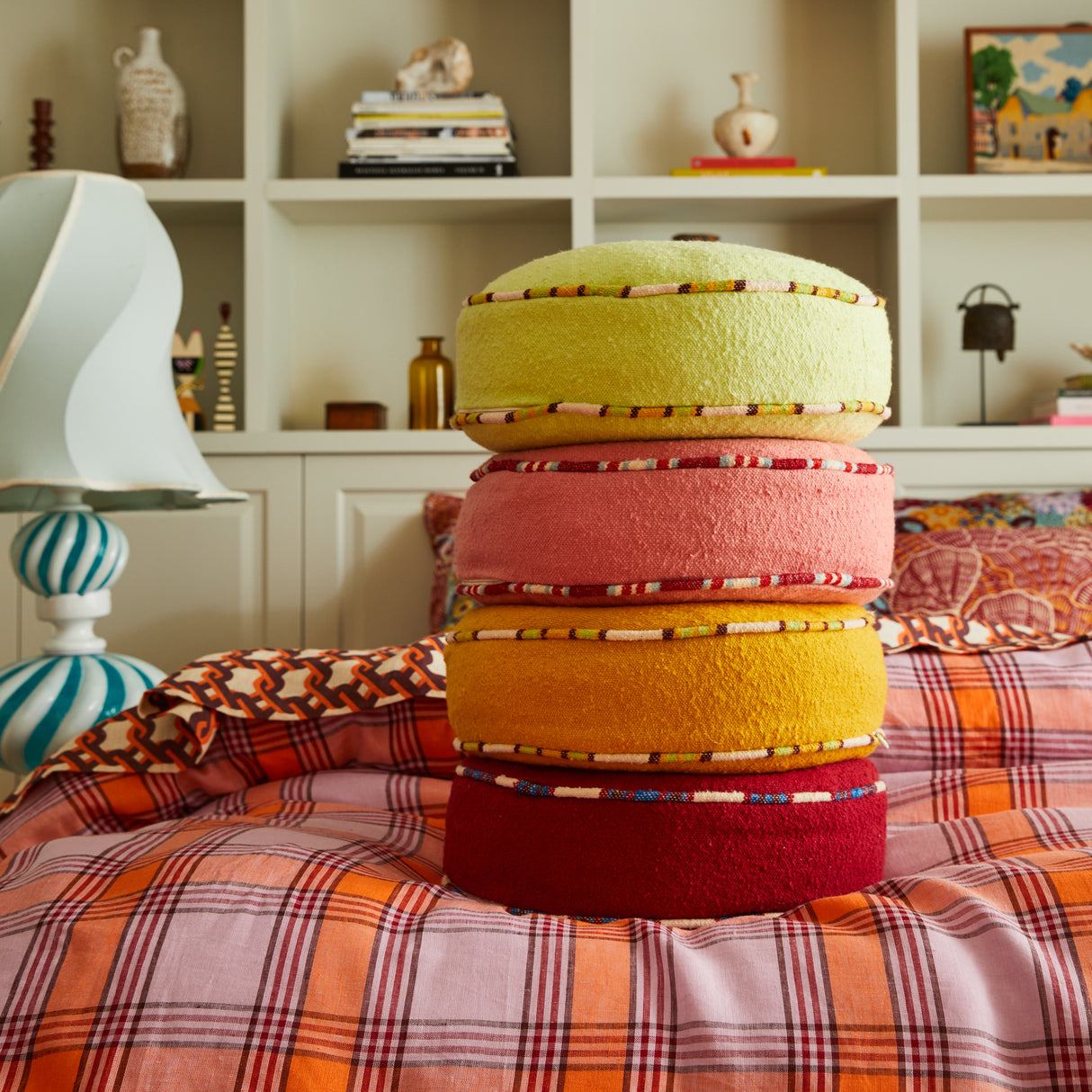 Delana Round Cushion - Hibiscus Feather Insert