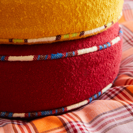 Delana Round Cushion - Crimson Feather Insert