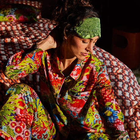 Delphine Silk Eye Mask - Key Lime