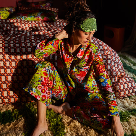 Delphine Silk Eye Mask - Key Lime