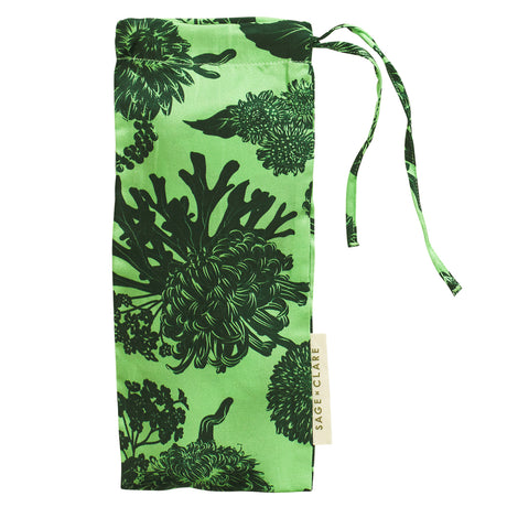 Delphine Silk Eye Mask - Key Lime