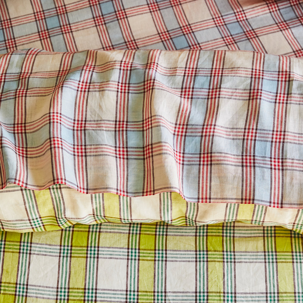 Isla Linen Sheets - Cerulean Fitted Sheet / Double