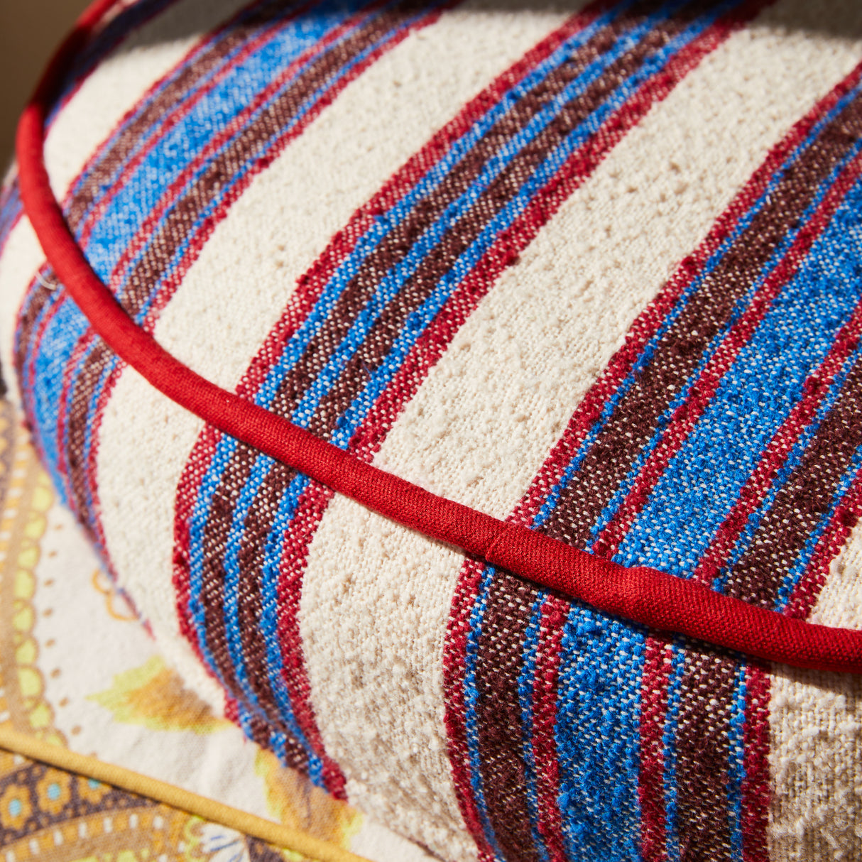 Selene Woven Floor Cushion - Azure