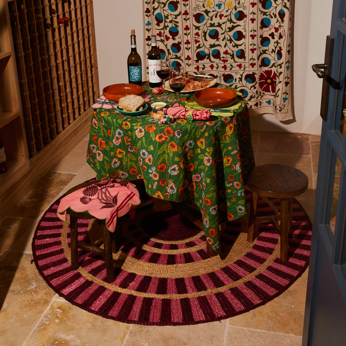 Fernanda Jute Rug - Hibiscus 160 cm