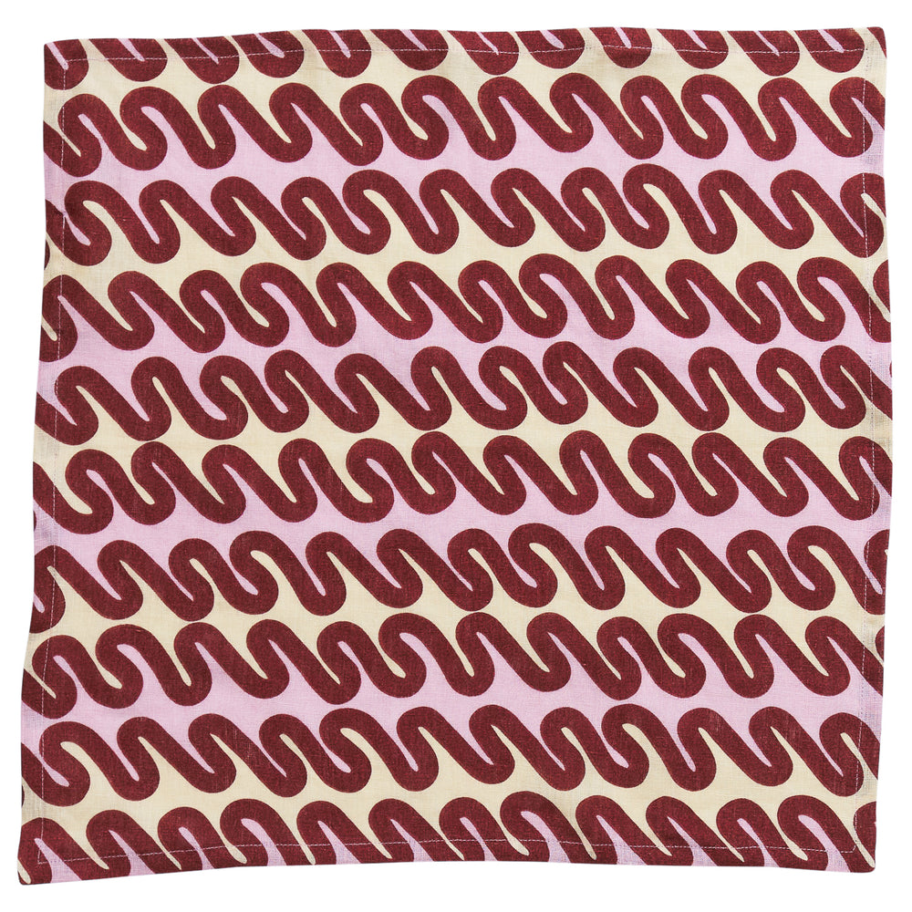 Lucia Napkin Set - Crimson