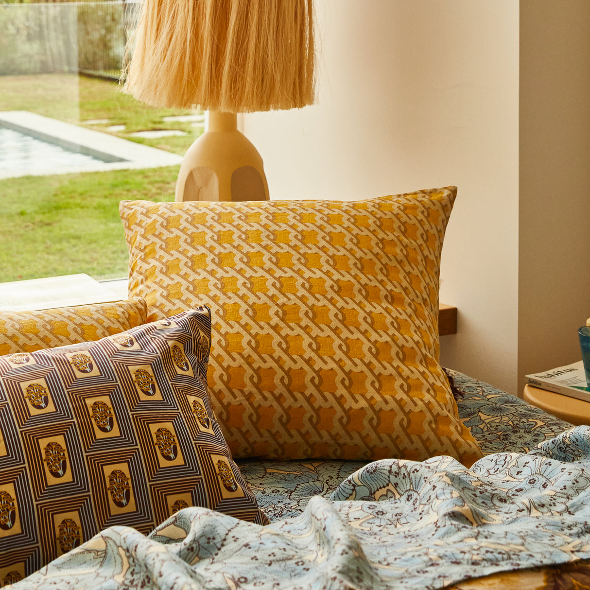 Maricela Linen Euro Pillowcase Set - Dune