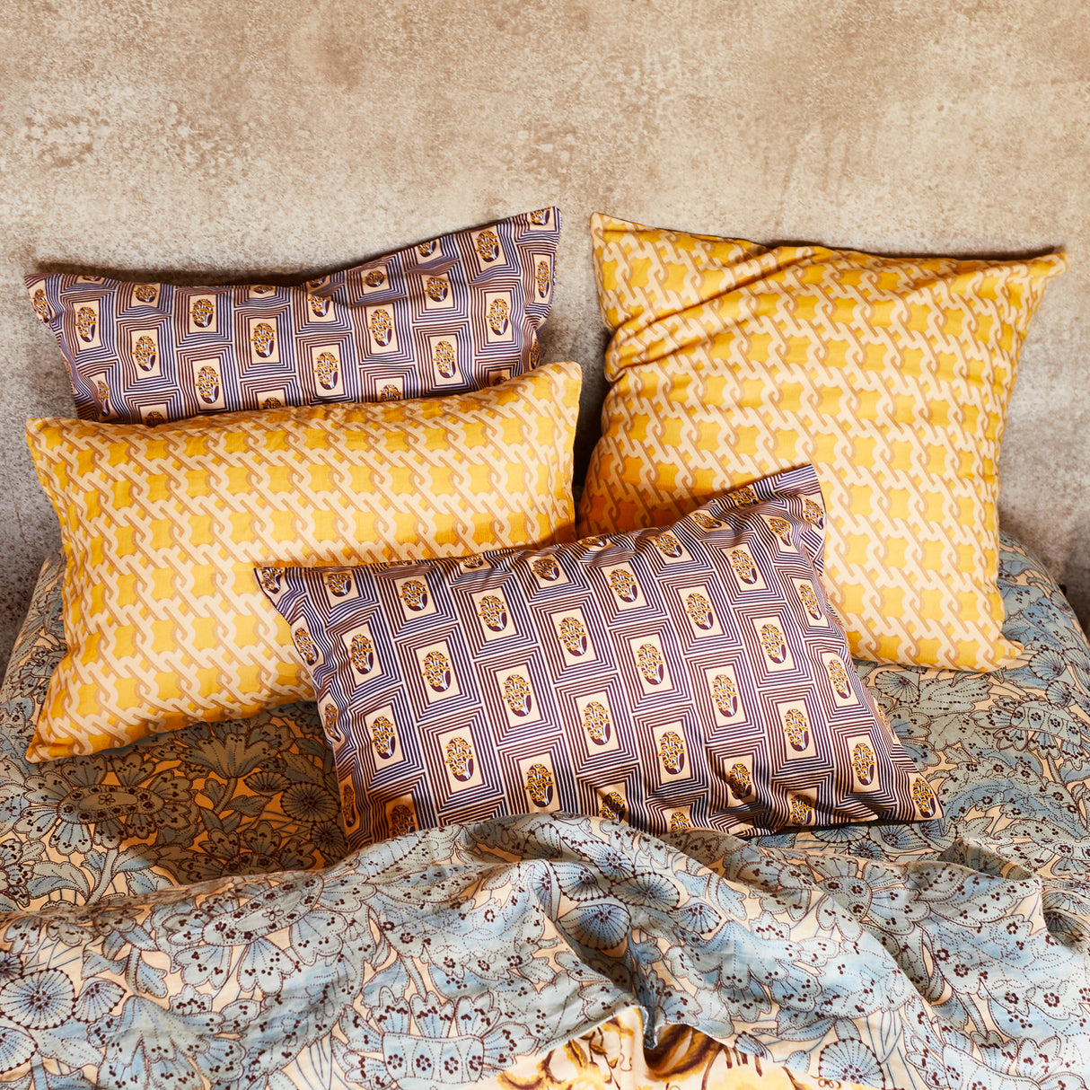 Maricela Linen Euro Pillowcase Set - Dune