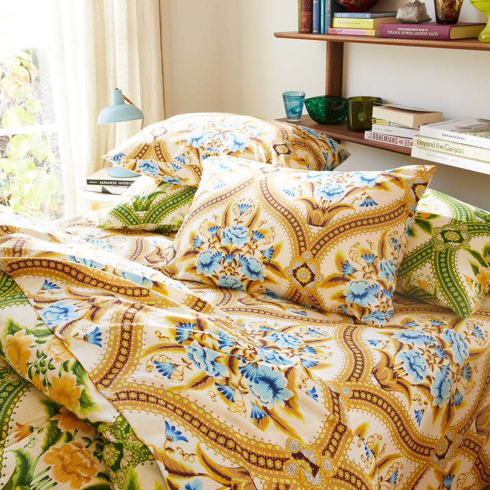 Margaret Cotton Pillowcase Set - Clay Standard