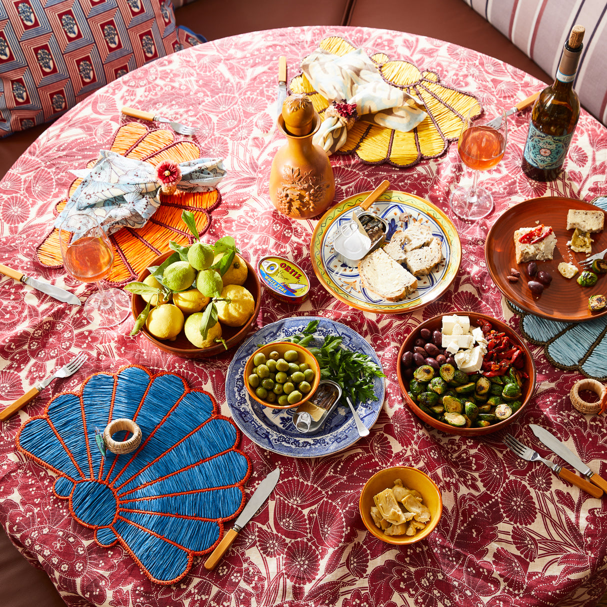 Mia Placemat Set - Azure