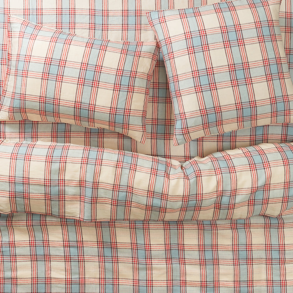 Isla Linen Quilt Cover - Cerulean King Single/Double