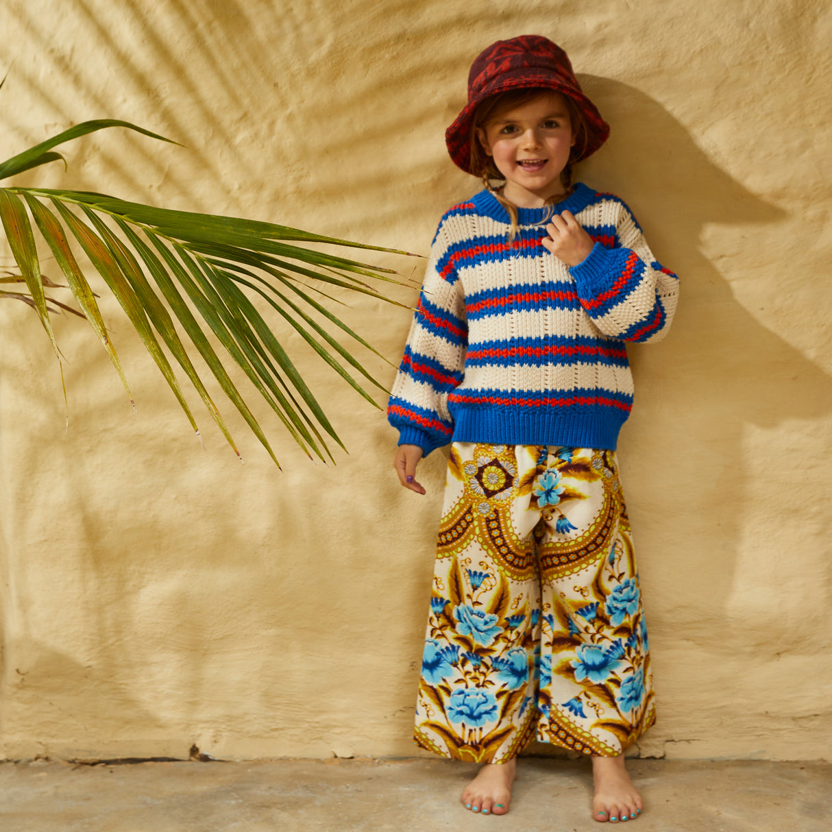 Rosalia Kids Bucket Hat - Flame Small