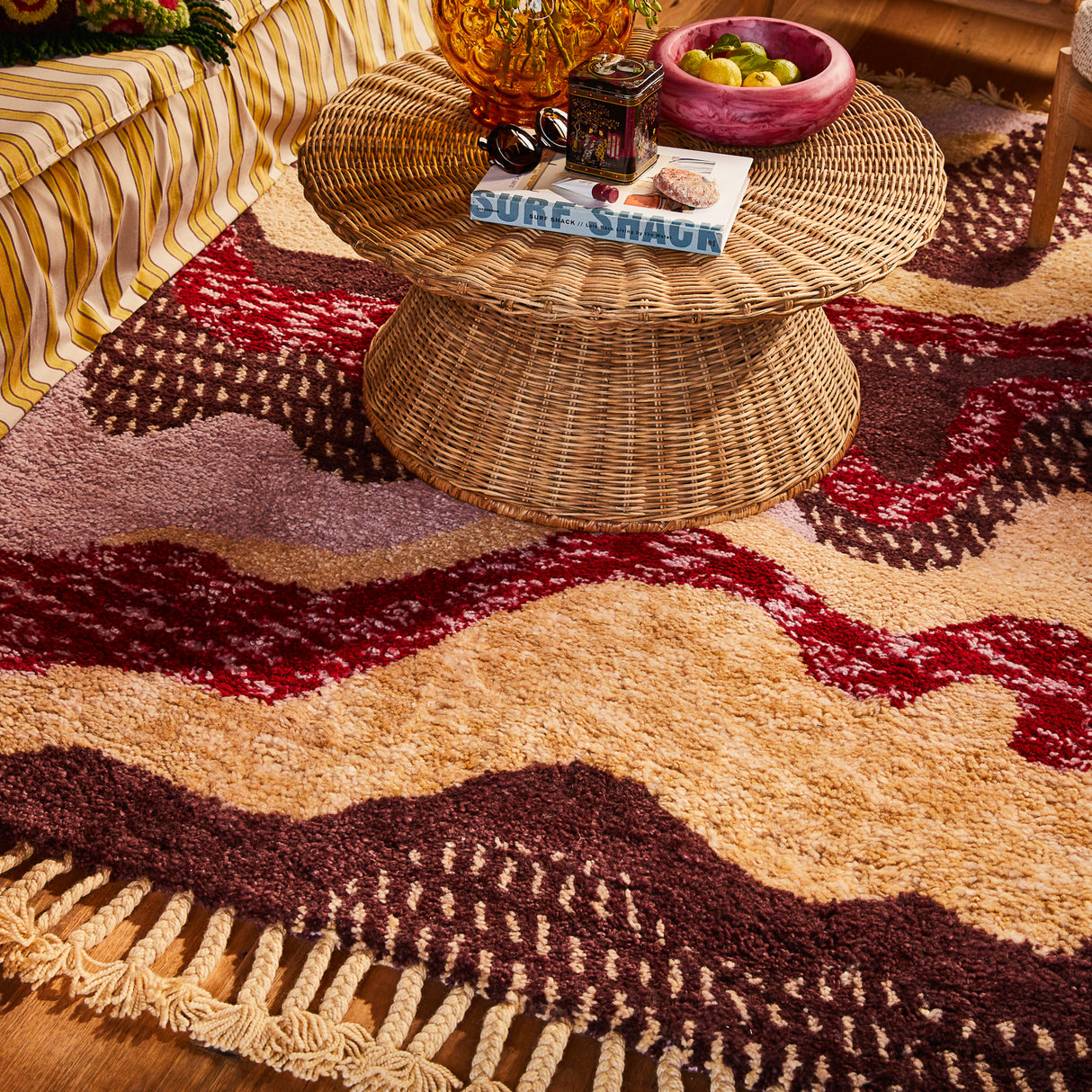 Normandie Tufted Rug - Garnet 150 x 210 cm