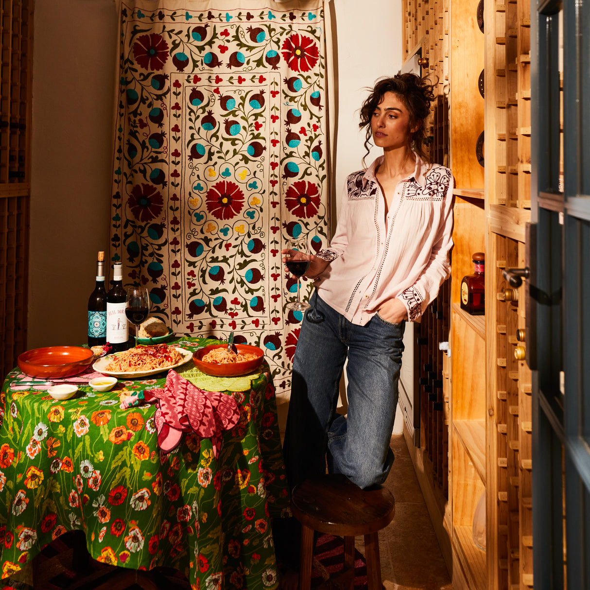 Vivianna Embroidered Shirt - Pink Salt