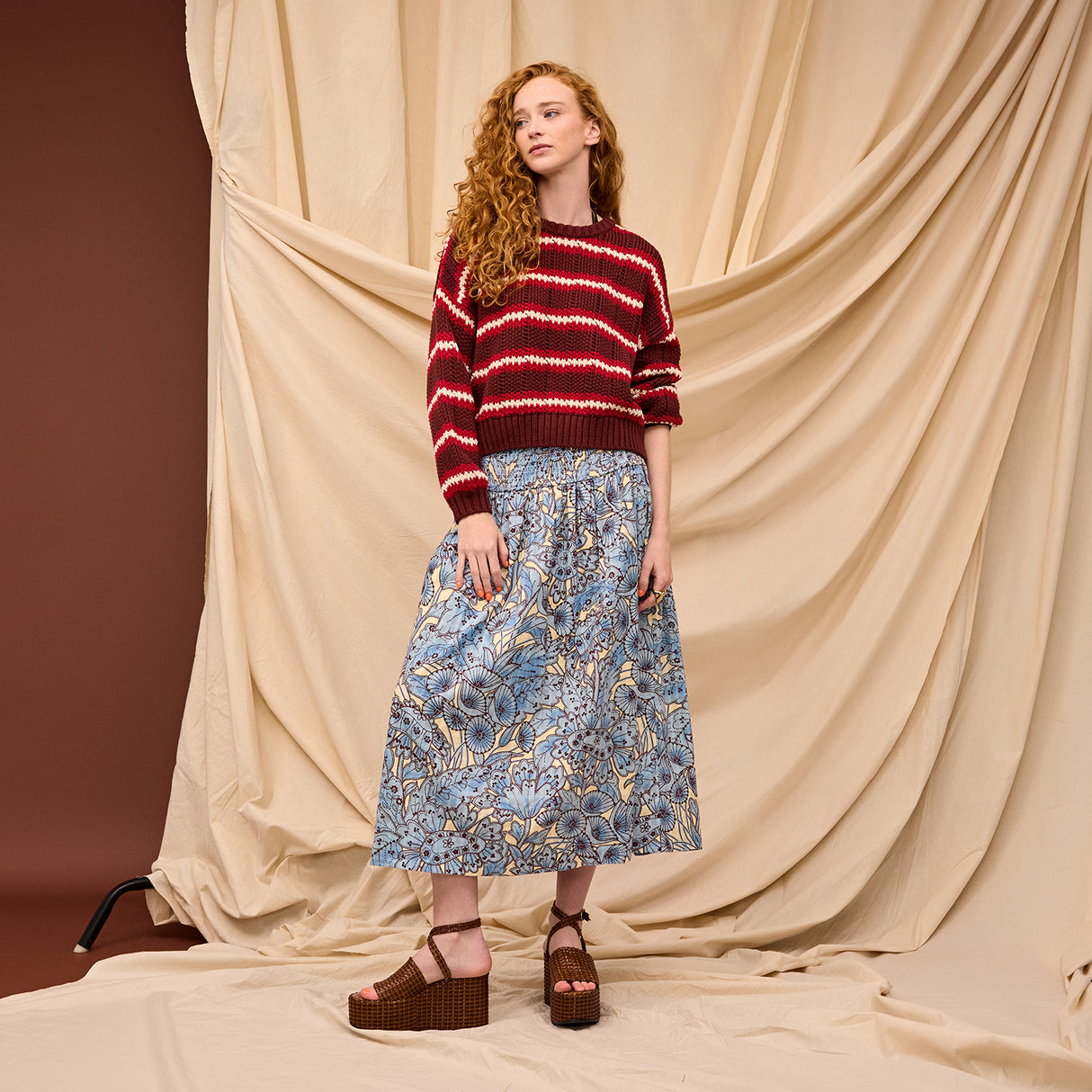 Lucia Maxi Skirt - Cerulean