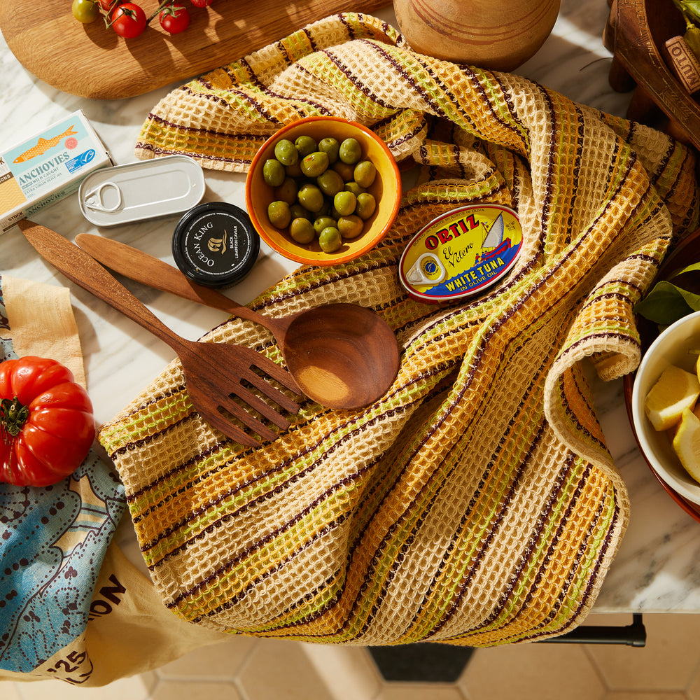 Selene Stripe Tea Towel - Dune