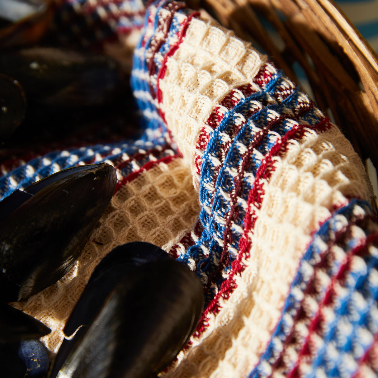 Selene Stripe Tea Towel - Azure