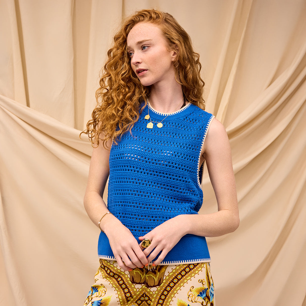 Natalina Knit Top - Azure
