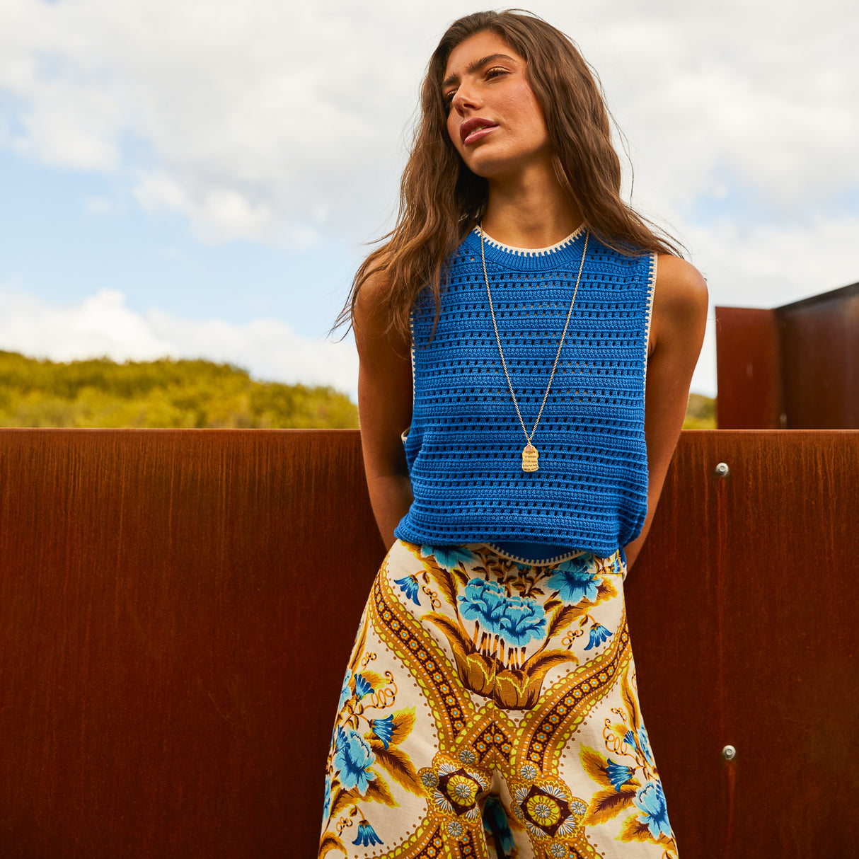 Natalina Knit Top - Azure