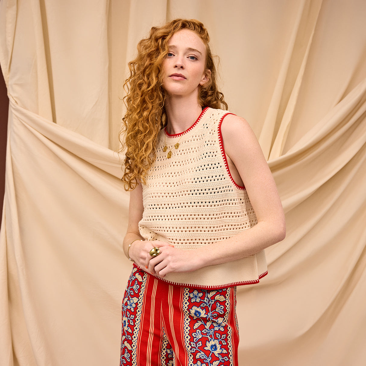 Natalina Knit Top - Pearl