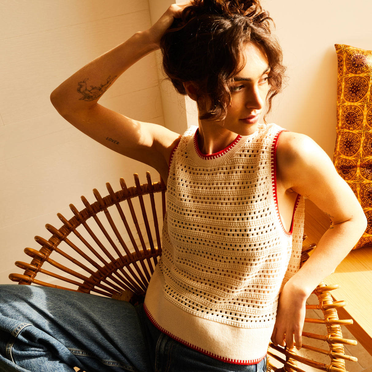 Natalina Knit Top - Pearl