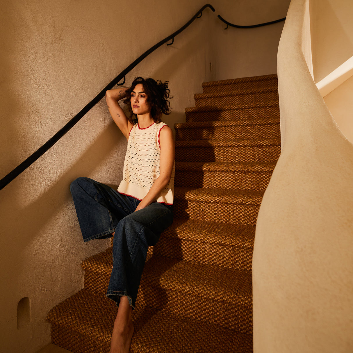 Natalina Knit Top - Pearl