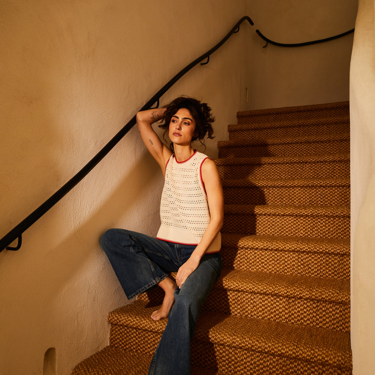 Natalina Knit Top - Pearl