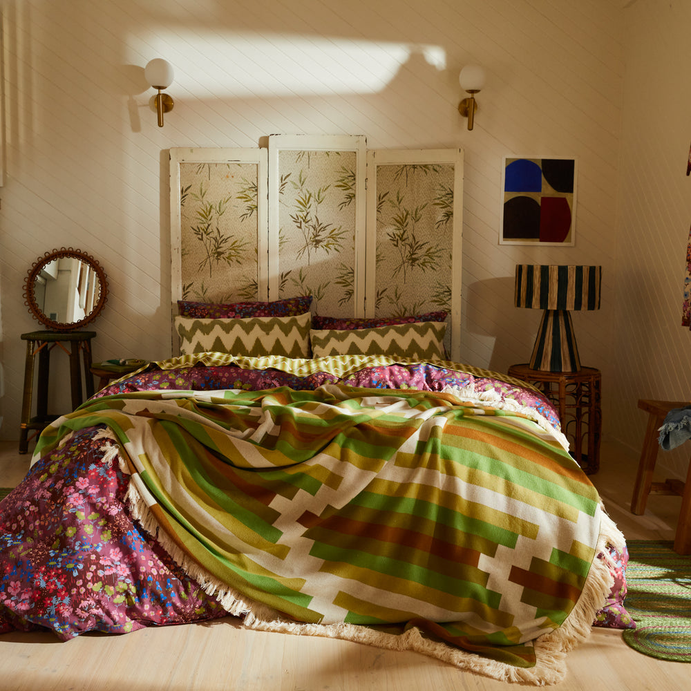 Nisha Knit Blanket - Reed