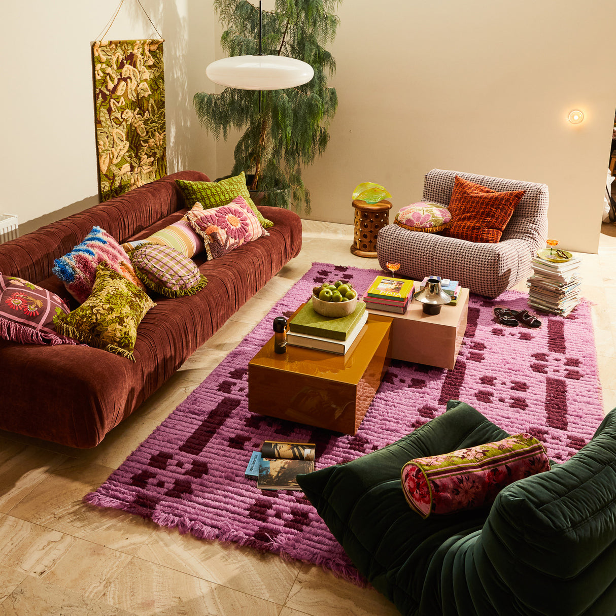Hira Tufted Rug - Rosewater