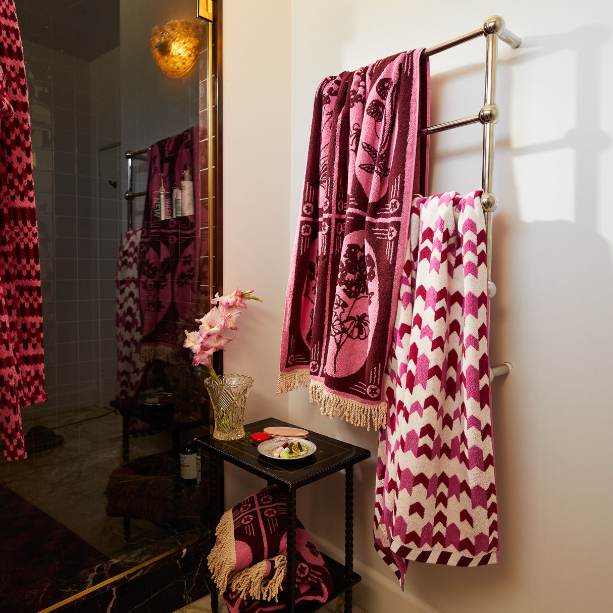 Arlette Bath Sheet - Fuchsia