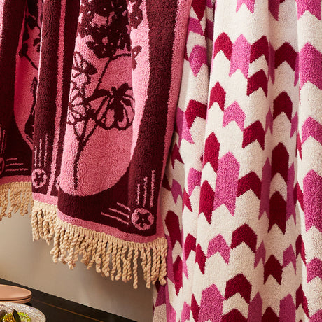 Arlette Bath Sheet - Fuchsia